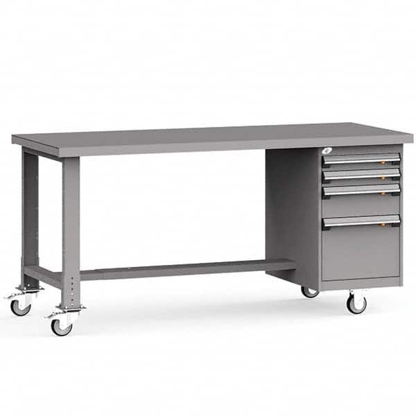 Rousseau Metal - Mobile Work Benches Type: Mobile Workbench Length: 72 (Inch) - Americas Industrial Supply