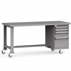 Rousseau Metal - Mobile Work Benches Type: Mobile Workbench Length: 72 (Inch) - Americas Industrial Supply