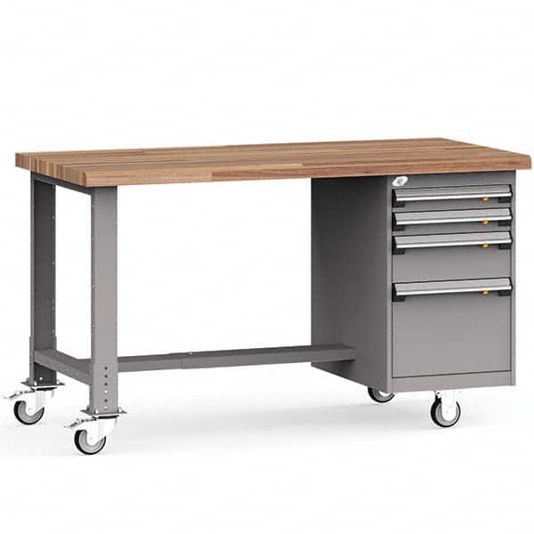 Rousseau Metal - Mobile Work Benches Type: Mobile Workbench Length: 60 (Inch) - Americas Industrial Supply