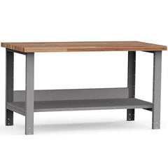 Rousseau Metal - Stationary Work Benches, Tables Type: Work Bench Top Material: Laminated Wood - Americas Industrial Supply
