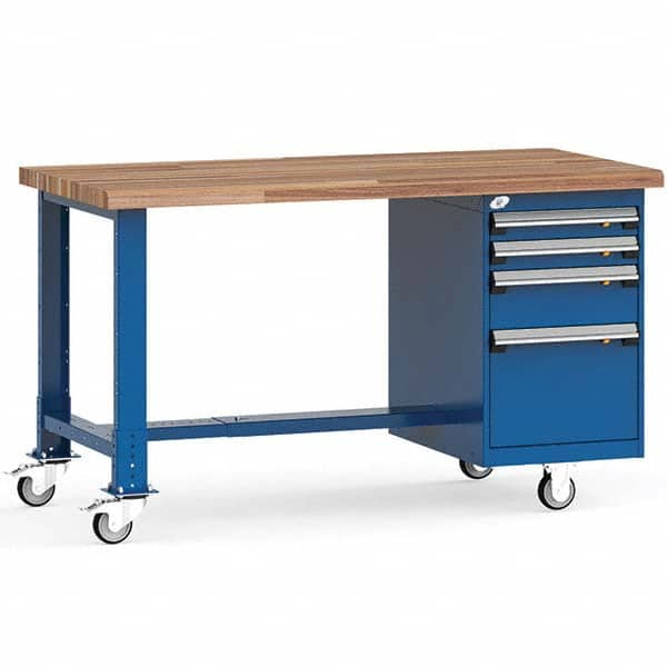 Rousseau Metal - Mobile Work Benches Type: Mobile Workbench Length: 60 (Inch) - Americas Industrial Supply
