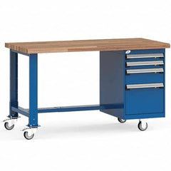 Rousseau Metal - Mobile Work Benches Type: Mobile Workbench Length: 60 (Inch) - Americas Industrial Supply