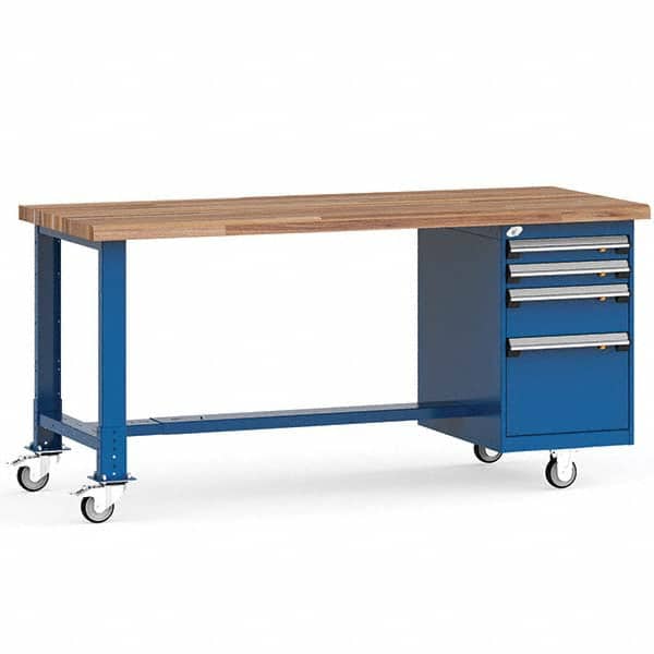 Rousseau Metal - Mobile Work Benches Type: Mobile Workbench Length: 72 (Inch) - Americas Industrial Supply