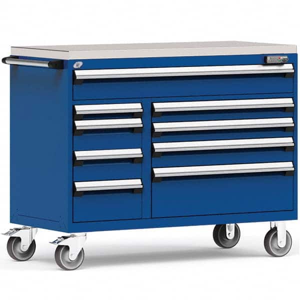 Rousseau Metal - Tool Roller Cabinets Drawers Range: 5 - 10 Drawers Width Range: 48" and Wider - Americas Industrial Supply