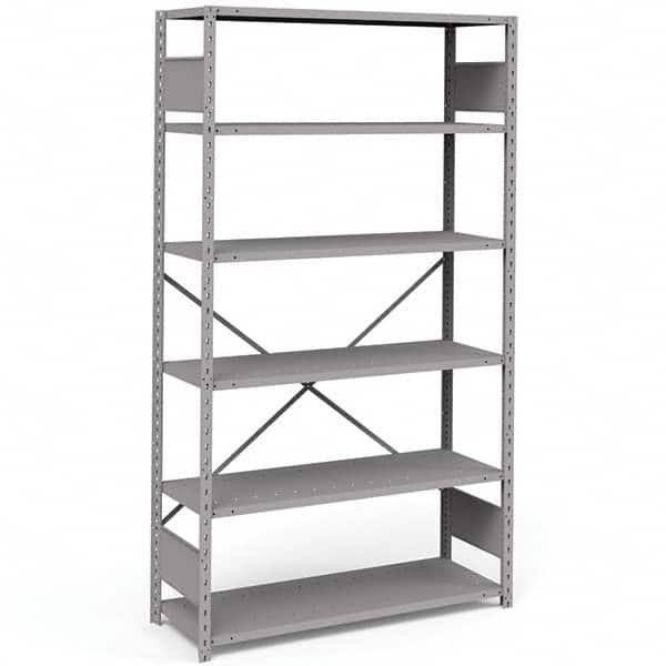 Rousseau Metal - Steel Shelving Type: Shelving Starter or Add-On: Starter - Americas Industrial Supply