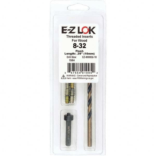 E-Z LOK - Thread Repair Kits Insert Thread Size (Inch): #8-32 Includes Drill: Yes - Americas Industrial Supply