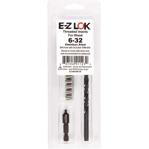 E-Z LOK - Thread Repair Kits Insert Thread Size (Inch): #6-32 Includes Drill: Yes - Americas Industrial Supply