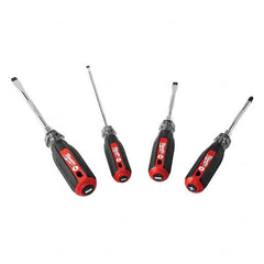 Milwaukee Tool - Screwdriver Sets Screwdriver Types Included: Phillips; Slotted Number of Pieces: 4 - Americas Industrial Supply