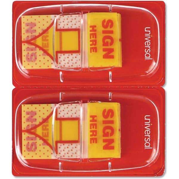 UNIVERSAL - Self-Stick Page Flags Style: Flag Color: Yellow - Americas Industrial Supply
