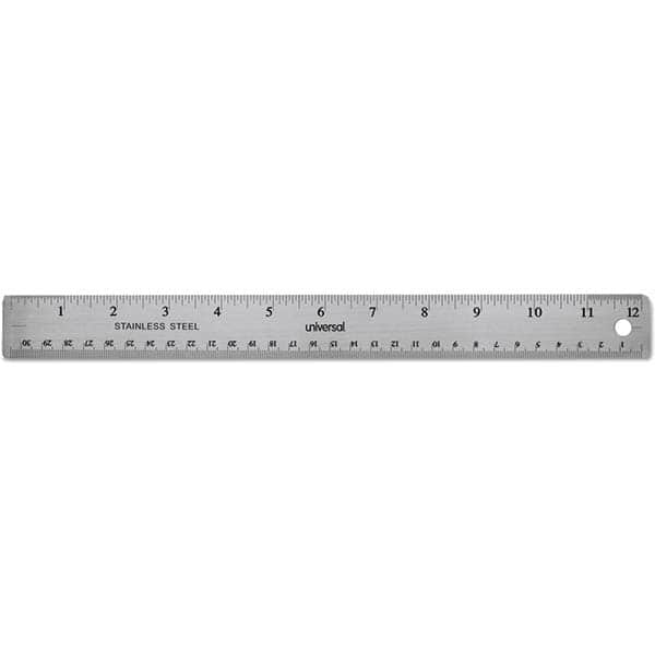 UNIVERSAL - Steel Rules Length (Inch): 12 Material: Stainless Steel - Americas Industrial Supply