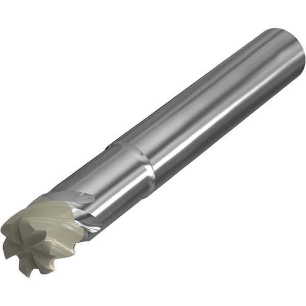 Seco - 25mm Diam 6 Flute Ceramic 4mm Corner Radius End Mill - Americas Industrial Supply