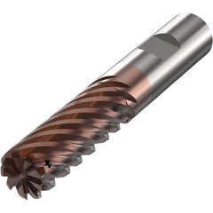 Seco - 25mm Diam 9 Flute Solid Carbide 2mm Corner Radius End Mill - Americas Industrial Supply