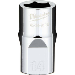 Milwaukee Tool - Hand Sockets Drive Size (Inch): 1/2 Size (mm): 14.0000 - Americas Industrial Supply