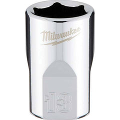 Milwaukee Tool - Hand Sockets Drive Size (Inch): 3/8 Size (mm): 13.0000 - Americas Industrial Supply