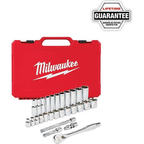 Milwaukee Tool - Combination Hand Tool Sets Tool Type: Mechanic's Tool Set Number of Pieces: 28.000 - Americas Industrial Supply