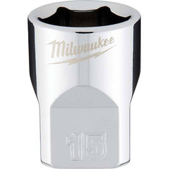 Milwaukee Tool - Hand Sockets Drive Size (Inch): 3/8 Size (mm): 15.0000 - Americas Industrial Supply