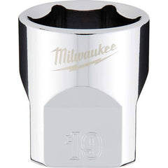Milwaukee Tool - Hand Sockets Drive Size (Inch): 3/8 Size (mm): 19.0000 - Americas Industrial Supply