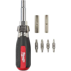 Milwaukee Tool - Bit Screwdrivers Type: Multi-Bit Screwdriver Tip Type: Phillips ; Square; Slotted - Americas Industrial Supply