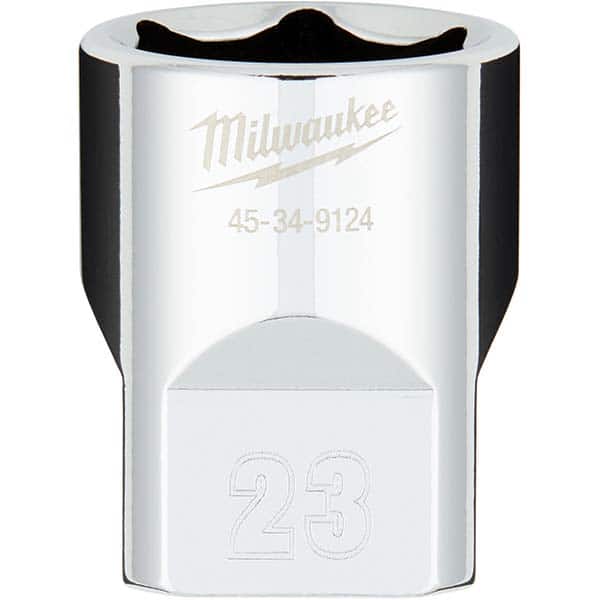 Milwaukee Tool - Hand Sockets Drive Size (Inch): 1/2 Size (mm): 23.0000 - Americas Industrial Supply
