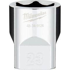 Milwaukee Tool - Hand Sockets Drive Size (Inch): 1/2 Size (mm): 23.0000 - Americas Industrial Supply