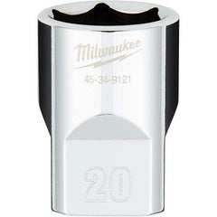 Milwaukee Tool - Hand Sockets Drive Size (Inch): 1/2 Size (mm): 20.0000 - Americas Industrial Supply