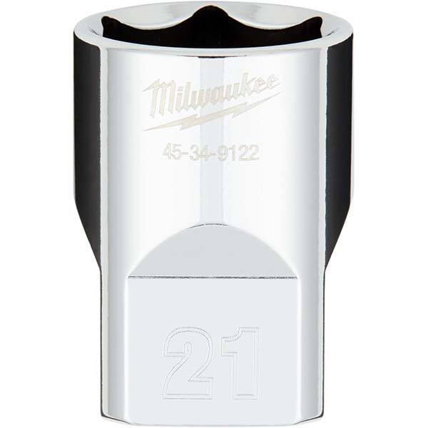 Milwaukee Tool - Hand Sockets Drive Size (Inch): 1/2 Size (mm): 21.0000 - Americas Industrial Supply