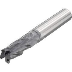 Corner Radius End Mill: 0.2362″ Dia, 4 Flutes, Solid Carbide 35 ° Helix, SIRON-A Coated, Corner Radius End, Series JSE514