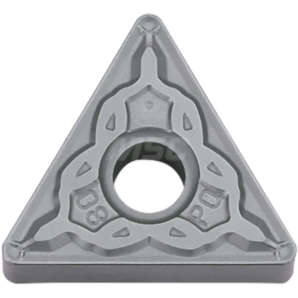 Kyocera TNMG 332PQ TN610 Grade Uncoated Cermet, 0 Degree, Triangle, Negative Rake Angle, Neutral Turning Insert for Continuous and Finishing-Medium in (P) Carbon/Alloy Steel