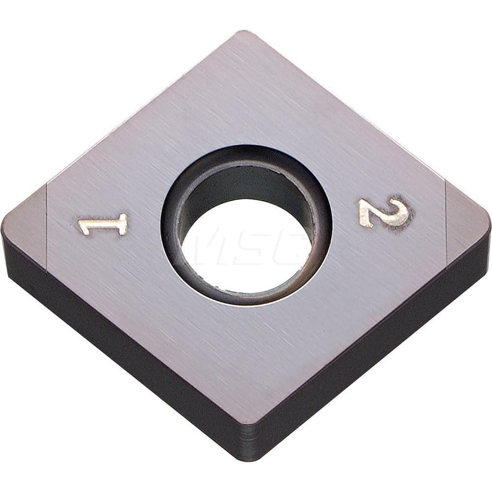 Kyocera CNGA 431S00525ME KBN10M Grade CBN, 0 Degree, Diamond, Negative Rake Angle, Neutral Turning Insert for Continuous and Finishing in (H) Hardened Materials