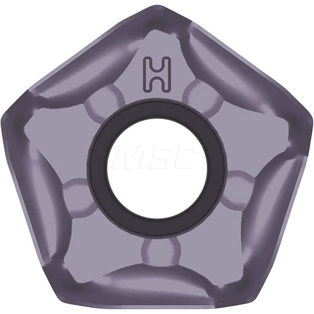 Kyocera PNMU 0905XNERGH PR1535 Grade PVD Carbide, Indexable Milling Insert, Pentagon,  Rake Angle,  Milling Insert for Roughing in (P) Mold Steel, (M) Precipitation Hardened Stainless Steel and (P) Free-Cutting Steel, (P) Carbon/Alloy Steel, (S) Heat-Resi