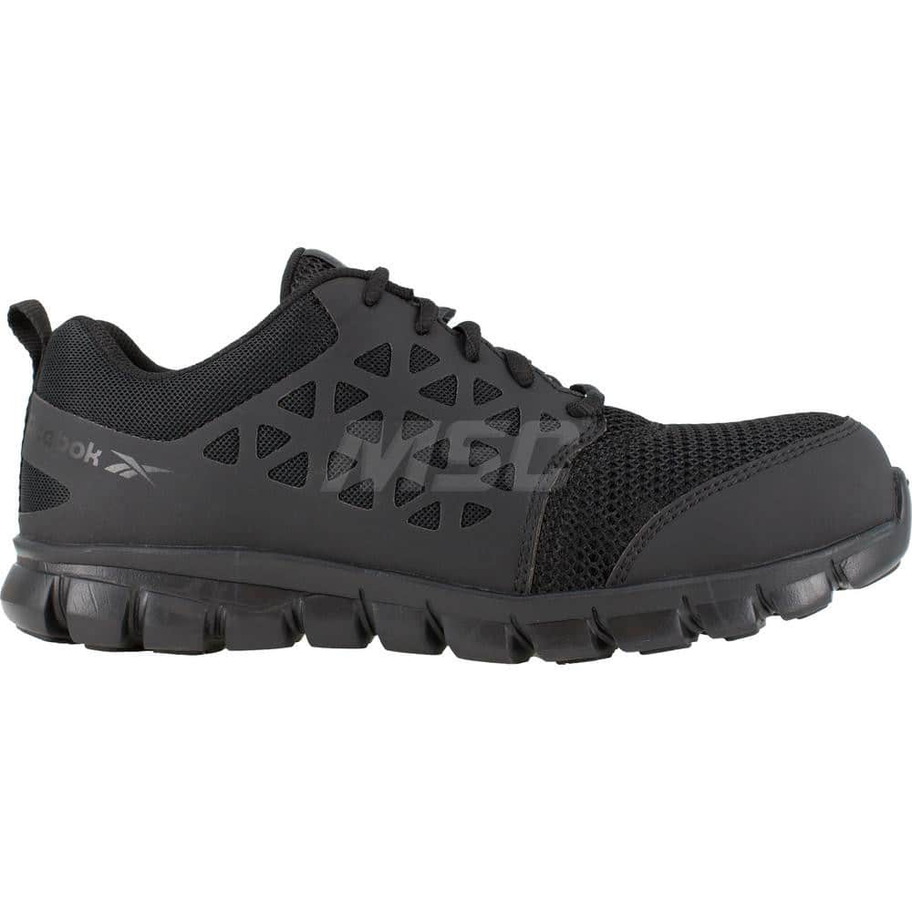 Work Boot: Size 4.5, 2-3/4″ High, Microfiber, Composite Toe Black, Medium Width