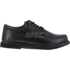 Work Boot: Size 7, 2-3/4″ High, Leather, Plain Toe Black, Wide Width