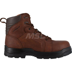 Work Boot: Size 4, 6″ High, Leather, Composite Toe Brown, Medium Width