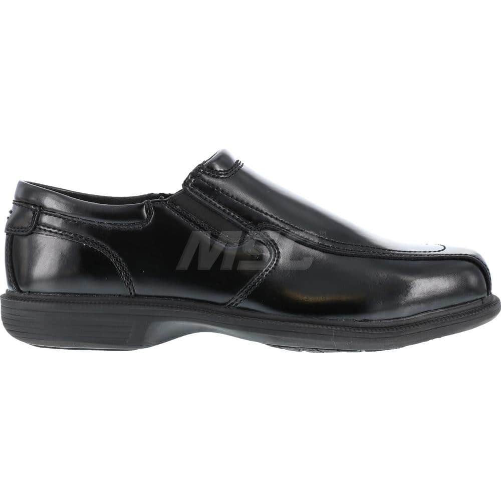 Work Boot: Size 10.5, 2-3/4″ High, Leather, Steel Toe Black, Standard Width