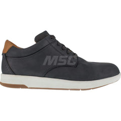 Work Boot: Size 9, 4″ High, Leather, Steel Toe Black, Standard Width
