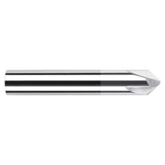 Chamfer Cutters - 0.2500″ (1/4″) Shank Diameter × 30° per side Carbide Flat Chamfer Cutter, 3 Flutes, TiB2 Coated