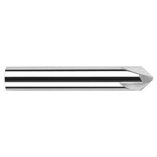 Chamfer Cutters - 0.2500″ (1/4″) Shank Diameter × 15° per side Carbide Flat Chamfer Cutter, 3 Flutes