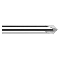 Chamfer Cutters - 0.2500″ (1/4″) Shank Diameter × 20° per side Carbide Flat Chamfer Cutter, 3 Flutes
