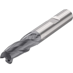 Corner Radius End Mill: 0.315″ Dia, 3 Flutes, Solid Carbide 35 ° Helix, SIRON-A Coated, Corner Chamfer End, Series JSE513