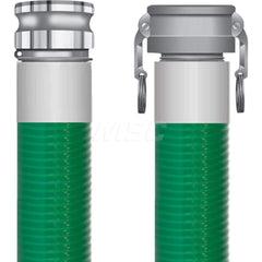 Liquid Suction & Discharge Hose; Inside Diameter (Inch): 1-1/2; Length (Feet): 25; Outside Diameter (Decimal Inch): 1.8400; Material: PVC; Working Pressure (psi): 90.000; Vacuum Rating: 29 In. Hg; Color: Green; Minimum Temperature (F): -23.000; Maximum Te