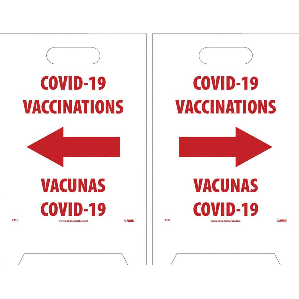 NMC - Cone & A Frame Floor Signs Shape: Rectangle Type: COVID-19 - Americas Industrial Supply