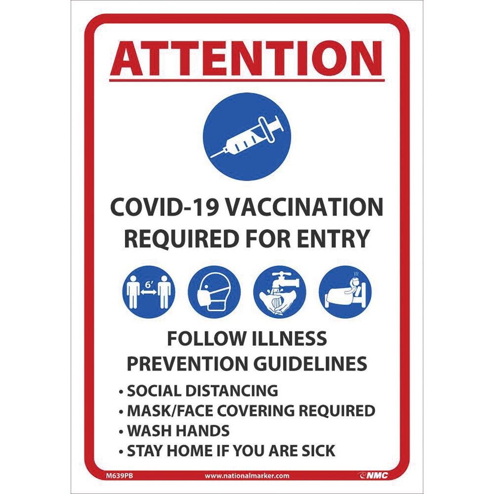 NMC - Safety Signs Message Type: COVID-19 Message or Graphic: Message & Graphic - Americas Industrial Supply