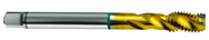 5/16-24 2B 3-Flute Cobalt Green Ring Semi-Bottoming 40 degree Spiral Flute Tap-TiN - Americas Industrial Supply