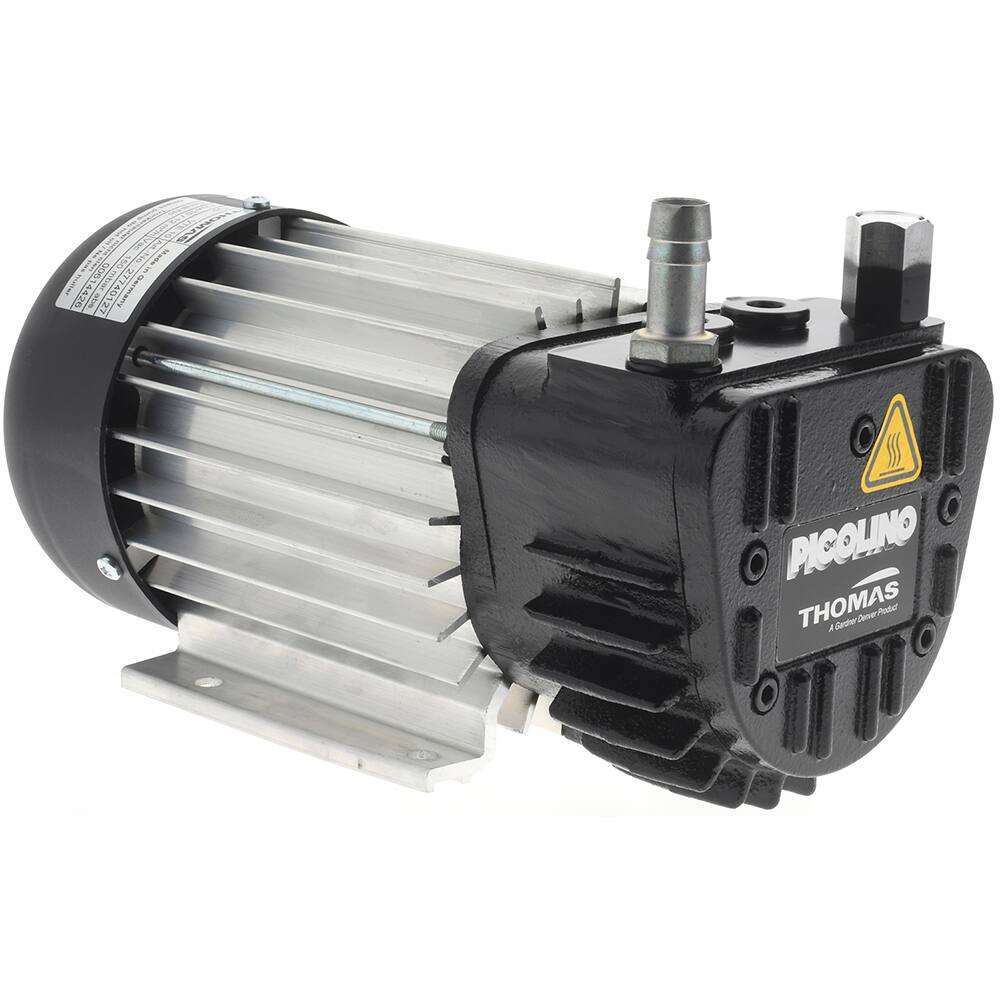 Thomas - Rotary Vane-Type Vacuum Pumps Voltage: 115 VAC Length (Decimal Inch): 10.3900 - Americas Industrial Supply