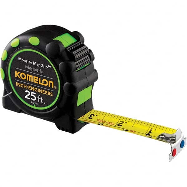 Komelon - 25' x 1" Yellow Blade Tape Measure - Americas Industrial Supply