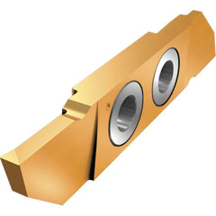 Grooving Insert: SCIR0.0787 IC1008, Solid Carbide TiAlN & TiN Finish, Right Hand, 2 mm Cutting Width, 8 mm Max Depth, Series Swisscut