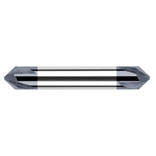 Chamfer Cutters - 0.6250″ (5/8″) Shank Diameter × 45° per side Carbide Flat Chamfer Cutter DE, 4 Flutes, AlTiN Coated
