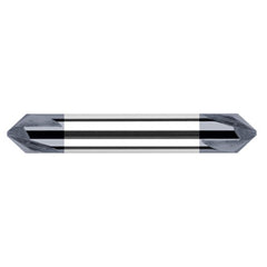 Chamfer Cutters - 0.6250″ (5/8″) Shank Diameter × 45° per side Carbide Flat Chamfer Cutter DE, 4 Flutes, AlTiN Coated