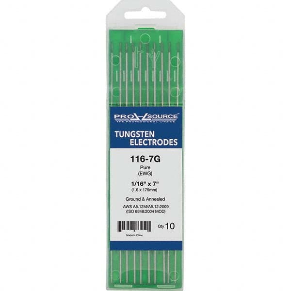 PRO-SOURCE - Tungsten Electrodes Type: Pure Diameter (Inch): 1/16 - Americas Industrial Supply