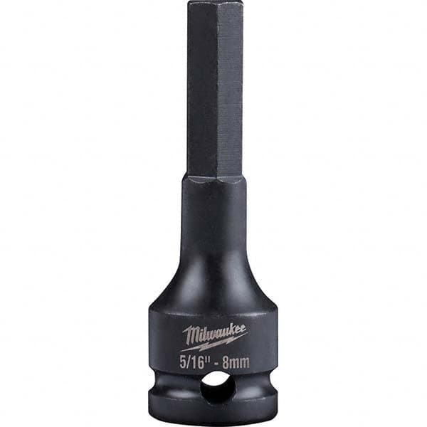 Milwaukee Tool - Impact Hex & Torx Bit Sockets Drive Size (Inch): 3/8 Hex Size (mm): 8.0 - Americas Industrial Supply